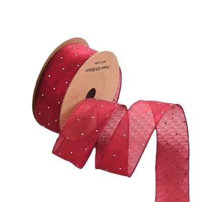 4cm*18m Λάμψη Διαμαντιού Πολυεστέρας Ρίμπαν Οργάνου Υψηλής Ποιότητας Ρίμπαν Δώρου