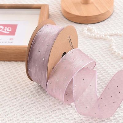 4cm*18m Λάμψη Διαμαντιού Πολυεστέρας Ρίμπαν Οργάνου Υψηλής Ποιότητας Ρίμπαν Δώρου