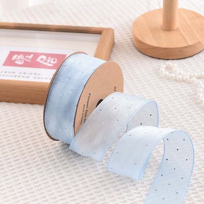4cm*18m Λάμψη Διαμαντιού Πολυεστέρας Ρίμπαν Οργάνου Υψηλής Ποιότητας Ρίμπαν Δώρου