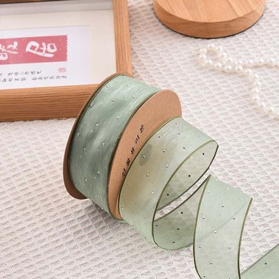 4cm*18m Λάμψη Διαμαντιού Πολυεστέρας Ρίμπαν Οργάνου Υψηλής Ποιότητας Ρίμπαν Δώρου