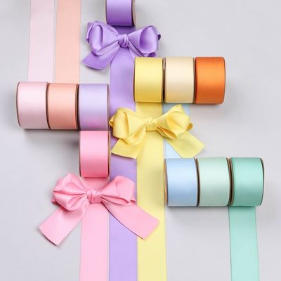 10mm-38mm*50y Polyester Cotton Ribbon Προσαρμοσμένη χρωματική κορδέλα βαμβακιού