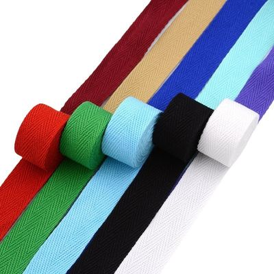 20mm*50y Herringbone Woven Cotton Ribbon for Garment Accessories Webbing (Καλώδια από υφαντικό βαμβάκι για ρούχα και αξεσουάρ)