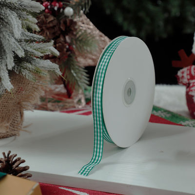 1cm*45m Χριστούγεννα Τυπωμένη κορδέλα για συσκευασία δώρων και αξεσουάρ ένδυσης