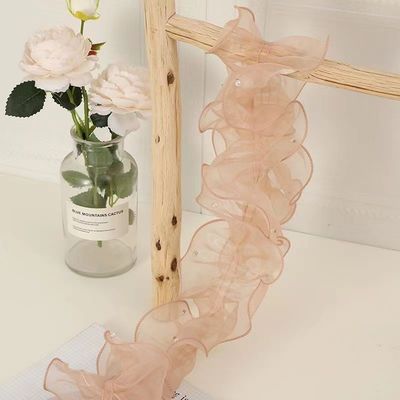 12cm*2m Ρίχτρα από δαντέλα με ρυτίδες για πακέτο λουλουδιών και συσκευασία δώρων
