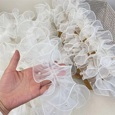 12cm*2m Ρίχτρα από δαντέλα με ρυτίδες για πακέτο λουλουδιών και συσκευασία δώρων